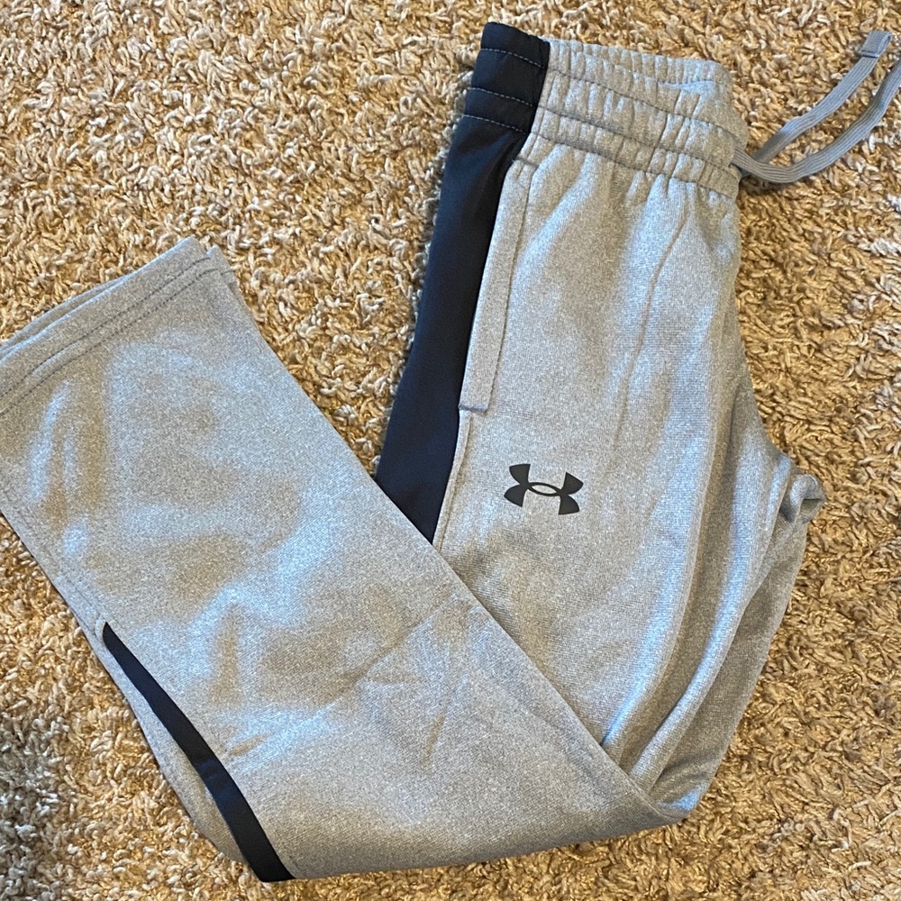 Under Armour Kids Light Gray and Black Joggers